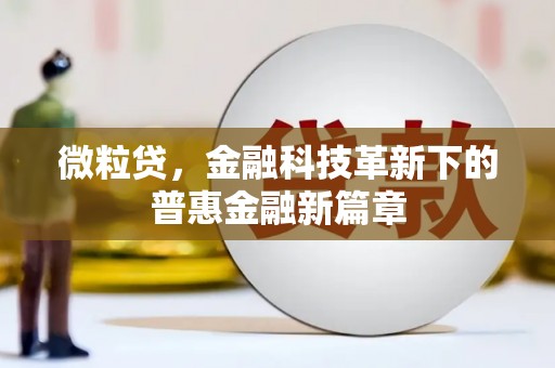 观音微粒贷，金融科技革新下的普惠金融新篇章
