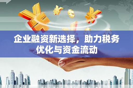 观音企业融资新选择，助力税务优化与资金流动