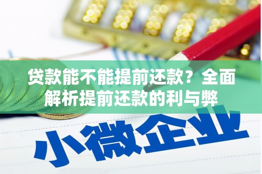 观音贷款能不能提前还款？全面解析提前还款的利与弊