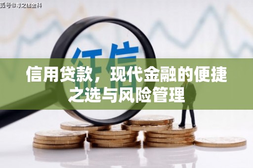 观音信用贷款，现代金融的便捷之选与风险管理