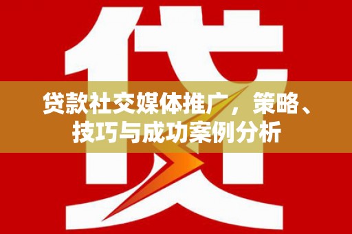 观音贷款社交媒体推广，策略、技巧与成功案例分析