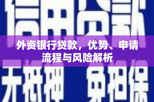 观音外资银行贷款，优势、申请流程与风险解析