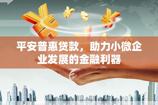 观音平安普惠贷款，助力小微企业发展的金融利器