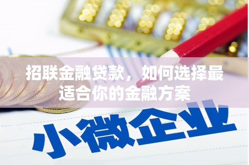 观音招联金融贷款，如何选择最适合你的金融方案