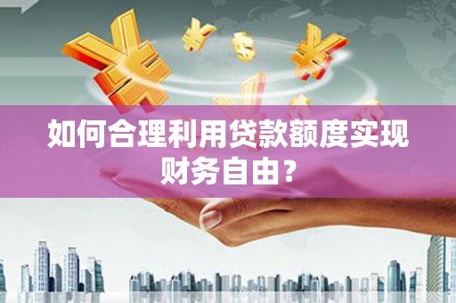观音如何合理利用贷款额度实现财务自由？