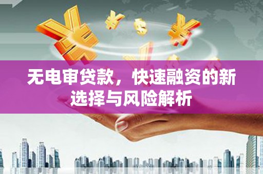 观音无电审贷款，快速融资的新选择与风险解析