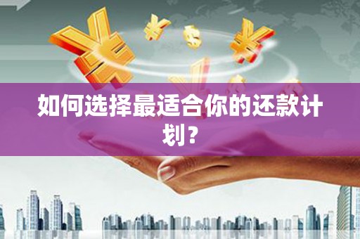 观音如何选择最适合你的还款计划？