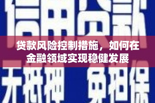 观音贷款风险控制措施，如何在金融领域实现稳健发展