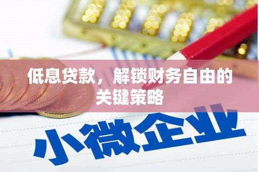 观音低息贷款，解锁财务自由的关键策略