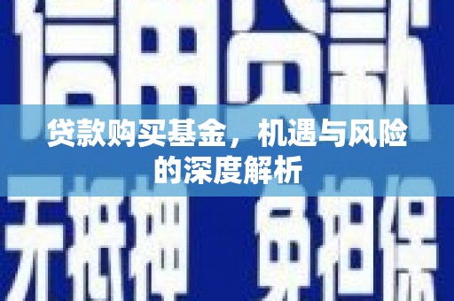 观音贷款购买基金，机遇与风险的深度解析