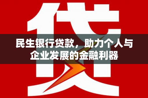 观音民生银行贷款，助力个人与企业发展的金融利器