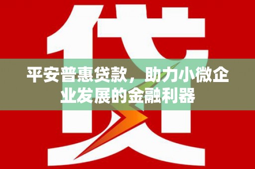 观音平安普惠贷款，助力小微企业发展的金融利器