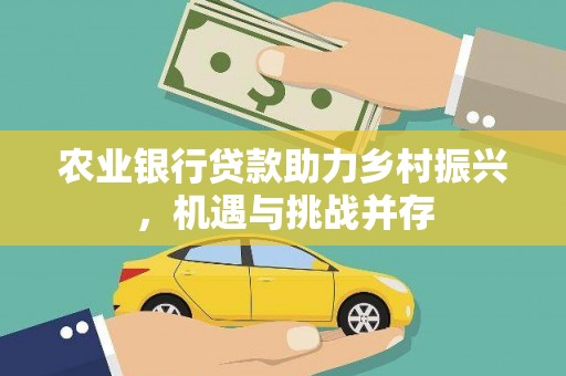 观音农业银行贷款助力乡村振兴，机遇与挑战并存