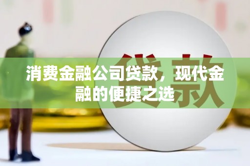 观音消费金融公司贷款，现代金融的便捷之选