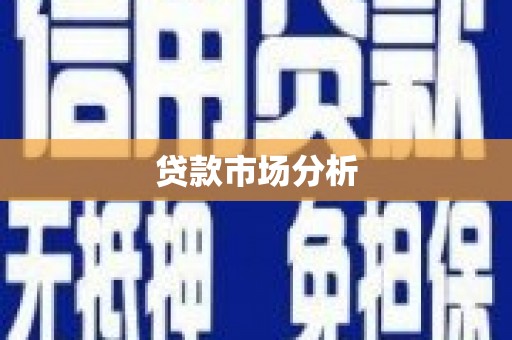 观音贷款市场分析