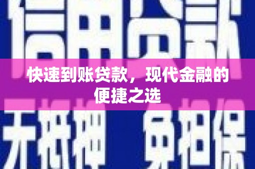 观音快速到账贷款，现代金融的便捷之选