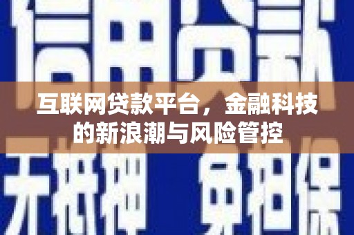 观音互联网贷款平台，金融科技的新浪潮与风险管控