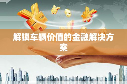 观音解锁车辆价值的金融解决方案